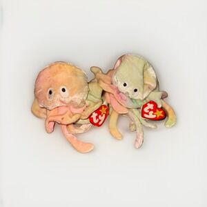 2X‎ Ty Beanie Baby Goochy Vintage 90's Generation Jellyfish With Tags